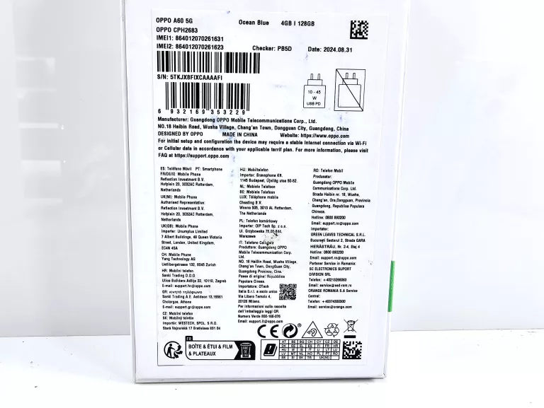 SMARTFON OPPO A60 4 GB / 128 GB 5G NIEBIESKI