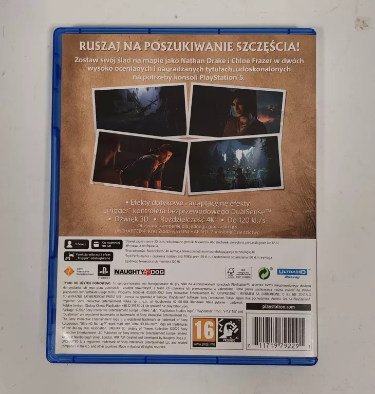 GRA PS5 UNCHARTED KOLEKCJA DZIEDZICTWO ZŁODZIEI