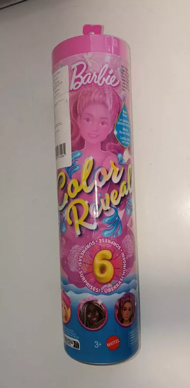 BARBIE COLOR REVEAL NIEODPAKOWANA NIESPODZIANKA 1 LALKA 4 AKCESORIA