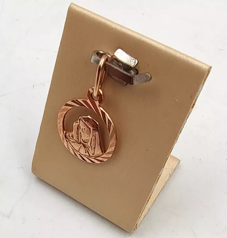 PIĘKNA ZŁOTA  ZAWIESZKA MATKA BOSKA 0,95G/585
