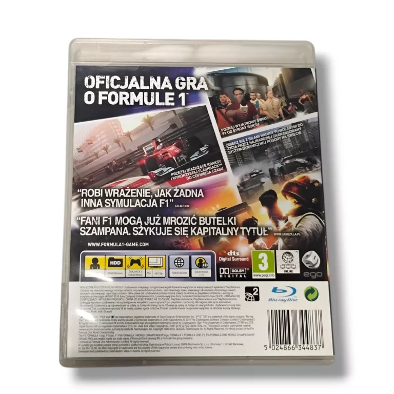 FORMULA 1 F1 2010 PL DUBBING LEKTOR PS3 SONY PLAYSTATION 3 (PS3)