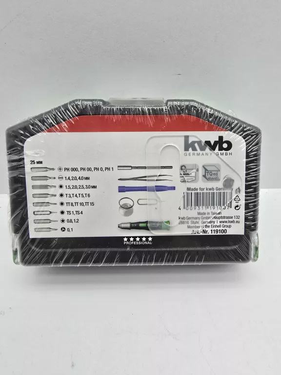 KWB BITY DO BAJTÓW 119100 30-CZĘŚCIOWY PUDEŁKO BITOWE ZIELONE