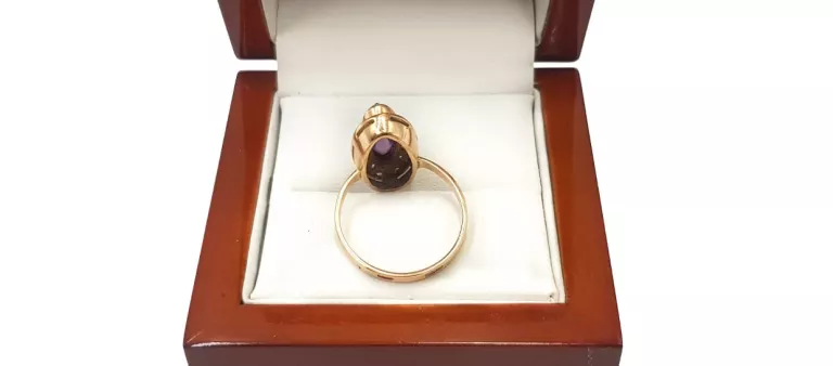 VINTAGE ZŁOTY PIERŚCIONEK Z KAMIENIEM 585 W:3,98G R:15 14K