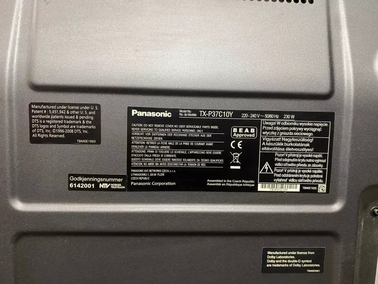 TV PANASONIC VIERA TX P37 C10Y BEZ PILOTA