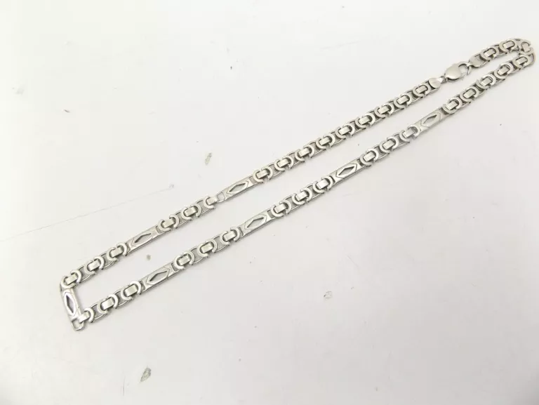 SREBRO ŁAŃCUCH KRÓLEWSKI P.925 76G ZAPIĘCIE DO POP