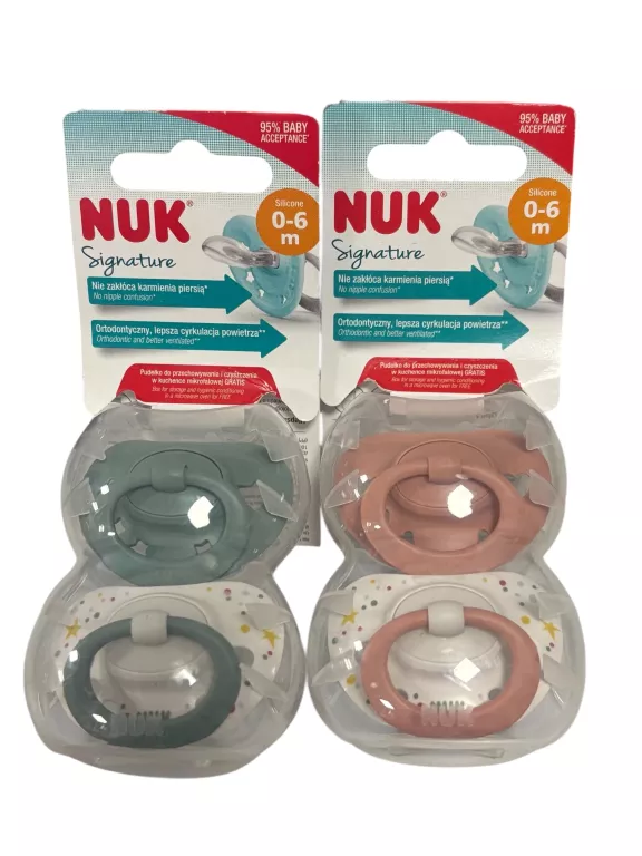 SMOCZKI NUK 0-6M ROZNE KOLORY