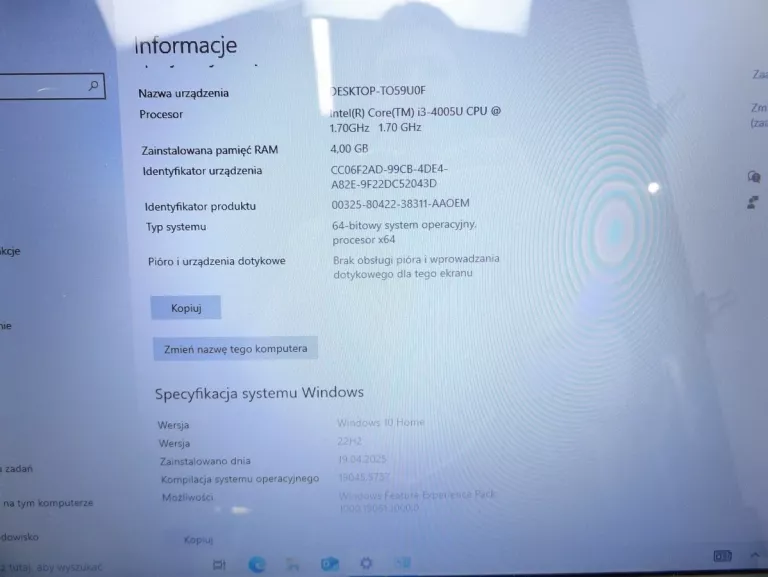 LAPTOP ASUS I3-4005U 1,7GHZ 920M 4/1000GB QCWB335