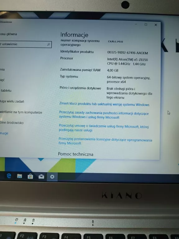LAPTOP KIANO SLIMNOTE 14.1 TYLKO NA ZASILACZU