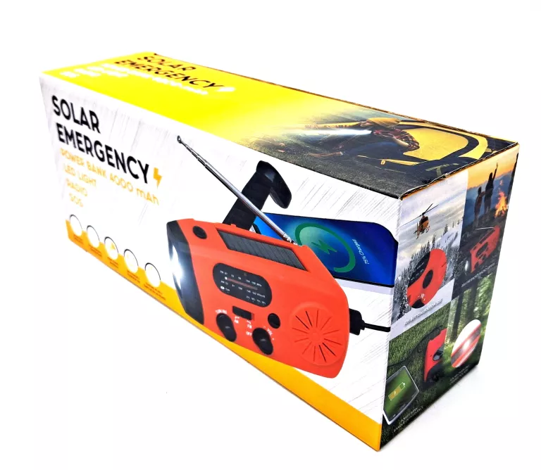 SOLARNE RADIO Z POWER BANKIEM 4000MAH