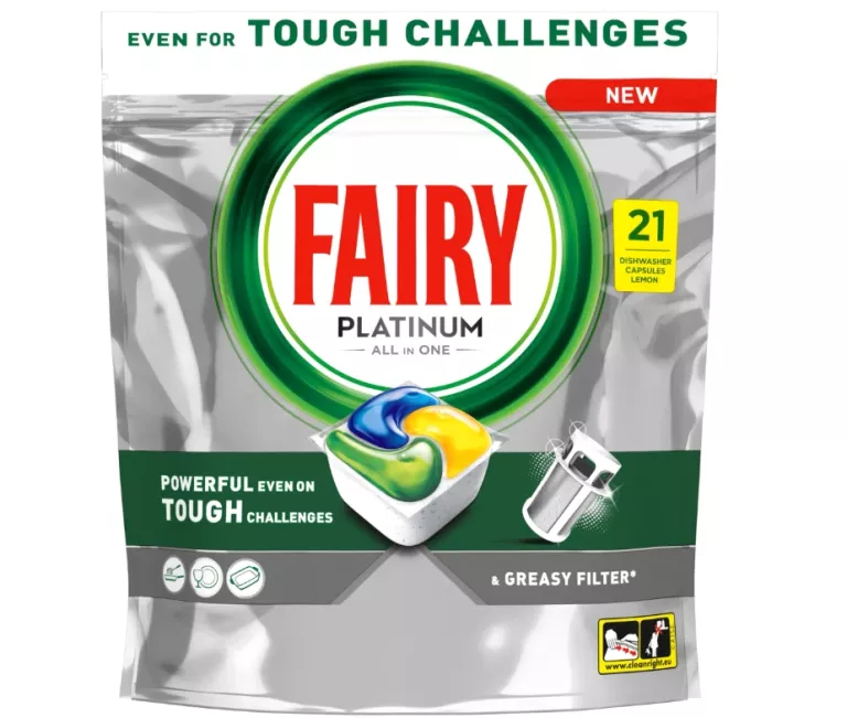 FAIRY PLATINUM CYTRYNA KAPSUŁKI DO ZMYWARKI ALL IN ONE, 21 TABLETEK