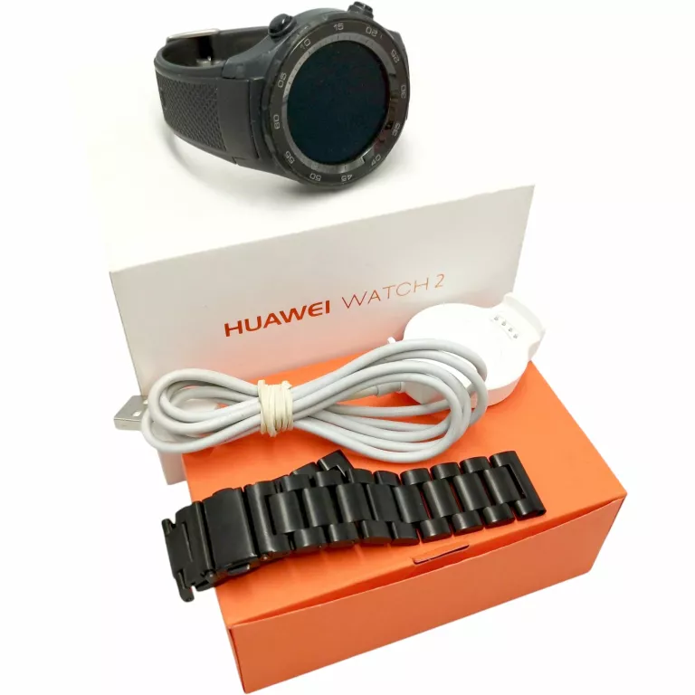 SMARTWATCH HUAWEI WATCH 2 LEO + BRANSOLETKA + ŁADOWARKA - BARDZO ZADBANY