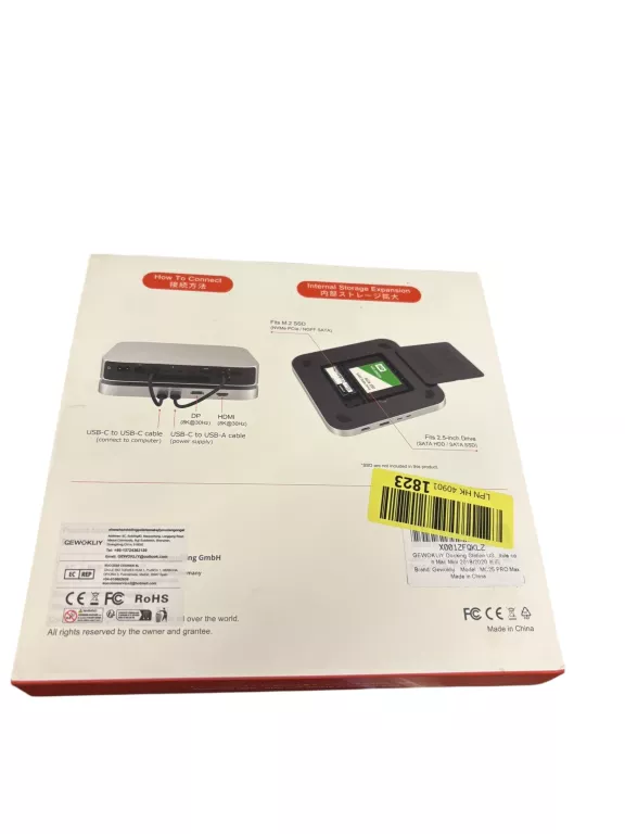 STACJA DOKUJĄCA QWIIZLAB HUB USB C HDMI SSD/HDD EXTENSION