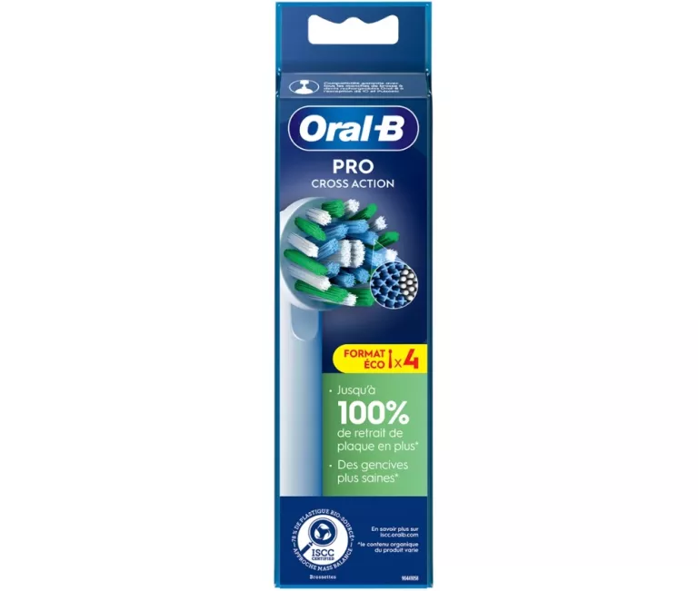 KOŃCÓWKI DO SZCZOTECZKI ELEKTRYCZNEJ ORAL-B CROSSACTION 4SZT EB50 PRO