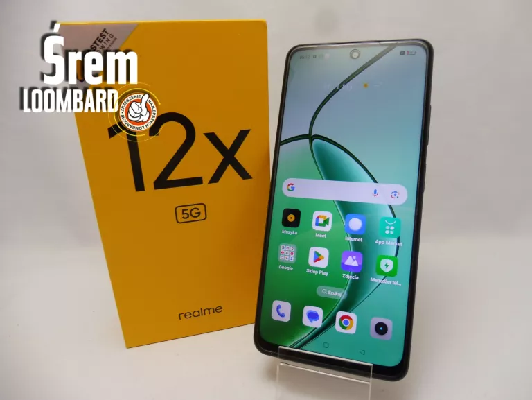 telefon-realme-12x-5g-6gb128gb-kartonik-bdb-stan-chlapowskiego-19b-srem-centrum