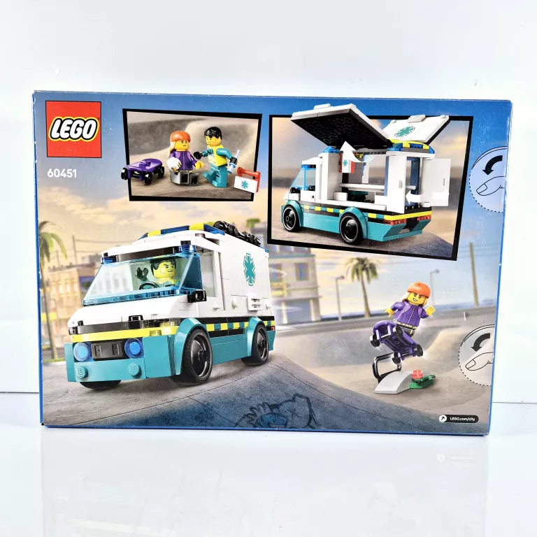 LEGO CITY 60451 KARETKA POGOTOWIA, ZESTAW KLOCKÓW DLA DZIECI +5 LAT