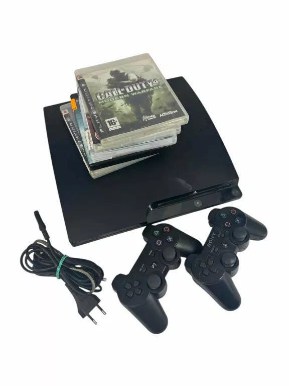 KONSOLA PS3 FAT CLASSIC 250GB + 2 PADY + 5 GIER