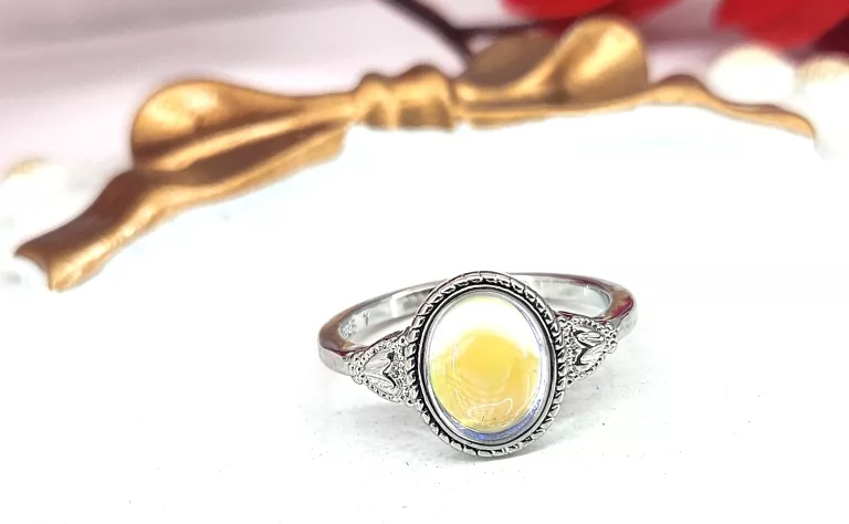 NIETUZINKOWY SREBRNY PIERŚCIONEK 925 2,73G R.14