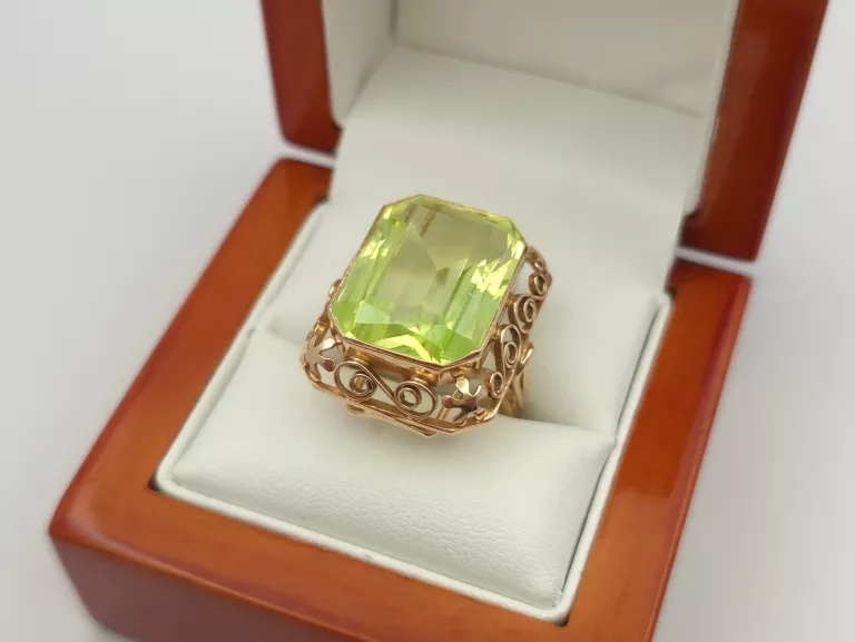 ZŁOTY PIERŚCIONEK - 585 14K R.16 10,38G