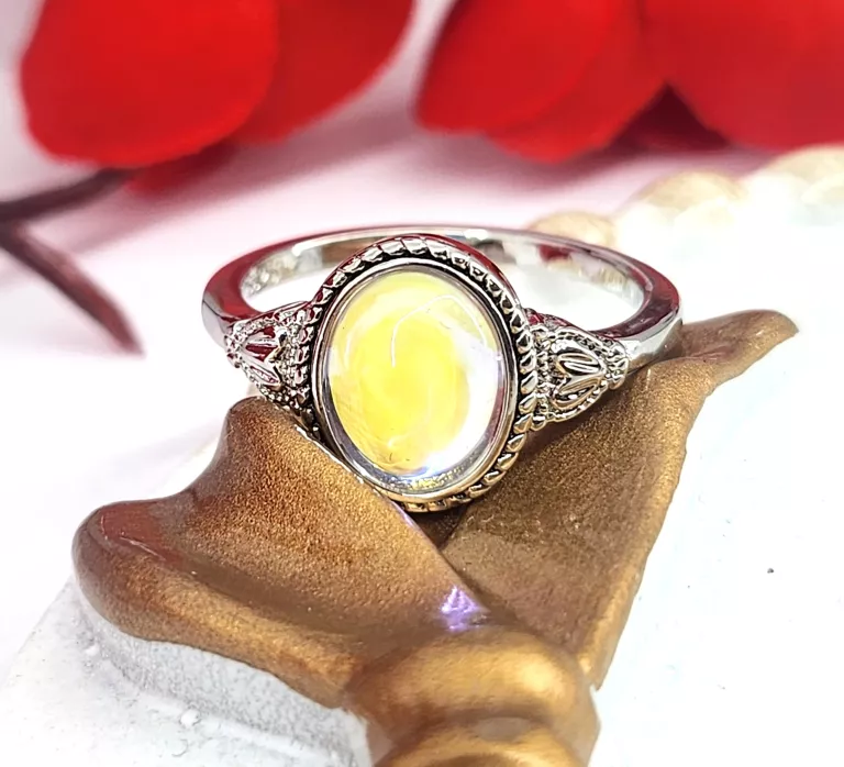 NIETUZINKOWY SREBRNY PIERŚCIONEK 925 2,73G R.14