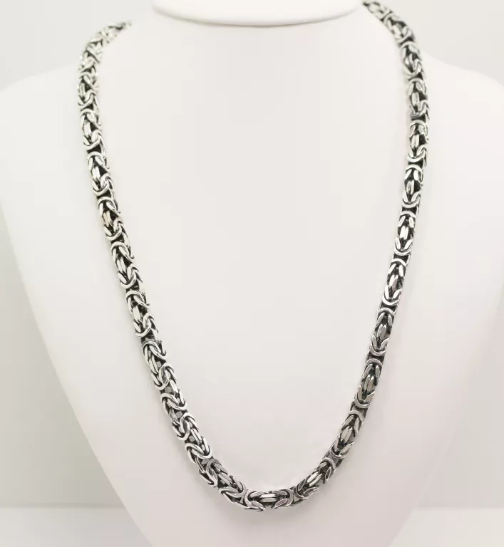 SREBRNY ŁAŃCUSZEK 925 KRÓLEWSKI 103,6G 60CM