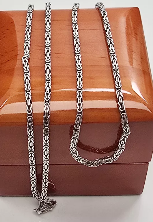 SREBRNY ŁAŃCUSZEK 925 KRÓLEWSKI 13,2G 55CM