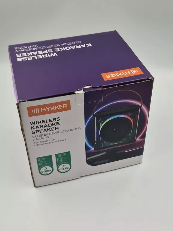 GŁOŚNIK BEZPRZEWODOWY KARAOKE HYKKER LED