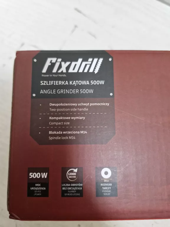 SZLIFIERKA KĄTOWA FIXDRILL 500W