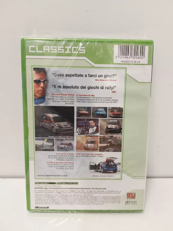 XBOX COLIN MCRAE RALLY 3 WYŚCIGI WRC FORZA GRA FOLIA X BOX CLASSIC