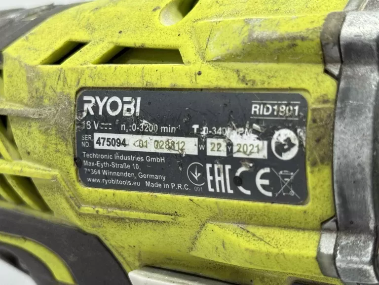 ZAKRĘTARKA RYOBI RID1801 + AKUMULATOR