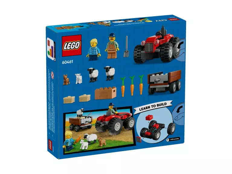LEGO CITY 60461 CITY 60461 CZERWONY TRAKTOR Z PRZYCZEPĄ I OWCAMI