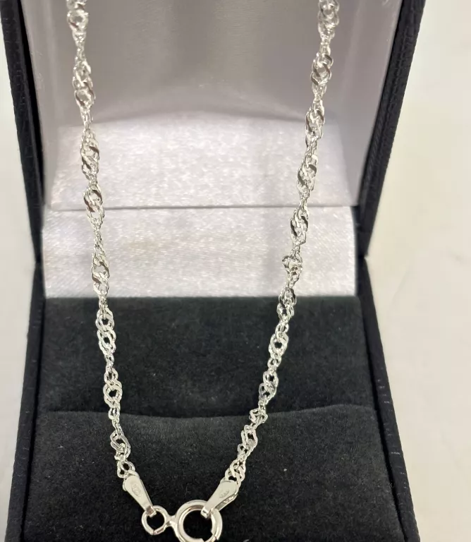 ŚLICZNY SREBRNY ŁAŃCUSZEK 2,57G I PR: 925 I 48CM