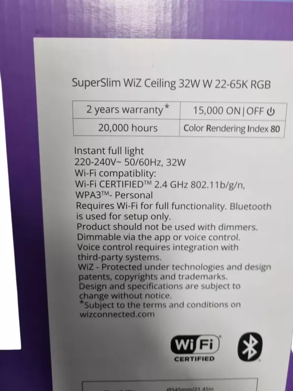 LAMPA WIZ 32W W 22-65K RGB - OKAZJA!