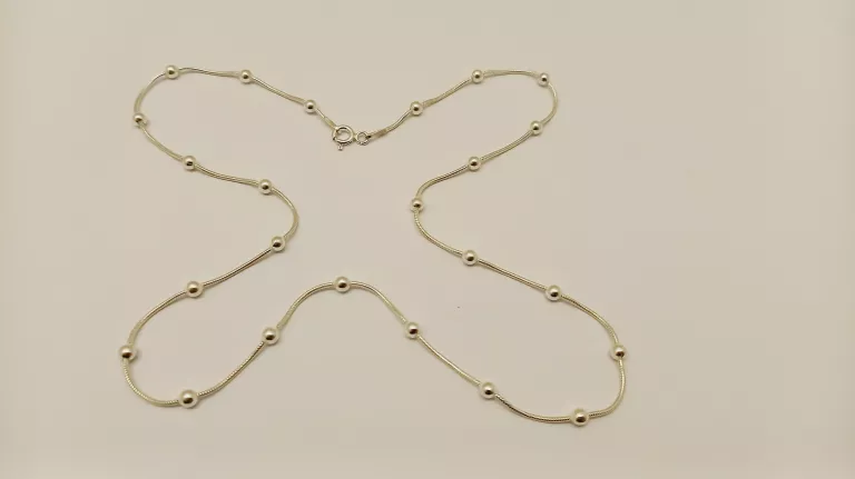 CUDOWNY SREBRNY ŁAŃCUSZEK 50CM 4.50G 925