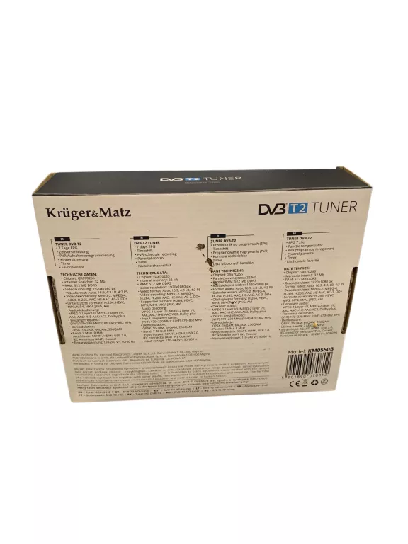 TUNER DVB T2 KRUGER & MATZ KM0550B