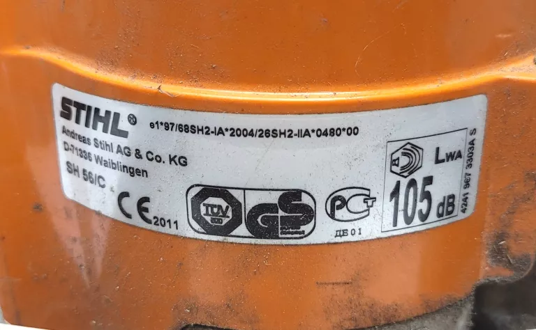 DMUCHAWA DO LIŚCI SPALINOWA STIHL SH 56/C D-71336 / 105 DB / 2011 ROK