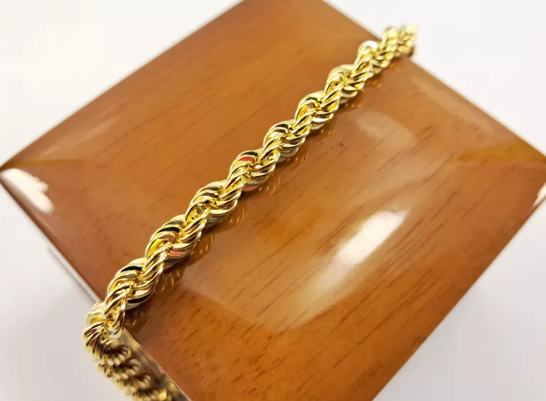 NIENOSZONA ZŁOTA BRANSOLETKA KORDEL P585 5,32G 19CM 4MM