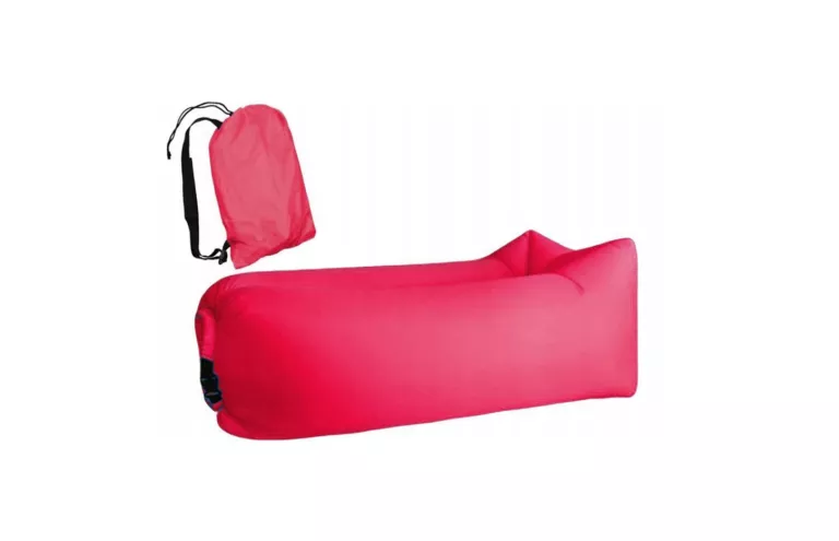 NADMUCHIWANA ROZKŁADANA SOFA LAZY BAG AIR NA PLAŻE FOTEL MATERAC CZERW