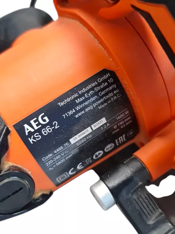AEG PILARKA TARCZOWA 66 MM KS 66-2 1600W