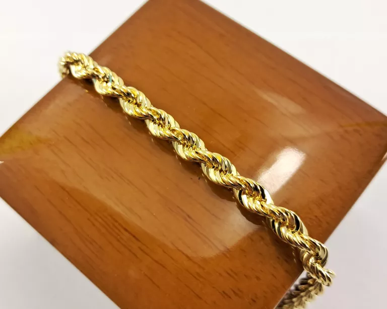 NIENOSZONA ZŁOTA BRANSOLETKA KORDEL P585 5,32G 19CM 4MM