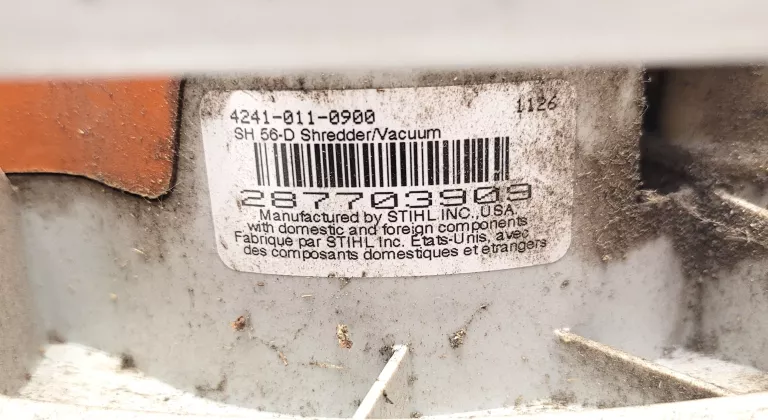 DMUCHAWA DO LIŚCI SPALINOWA STIHL SH 56/C D-71336 / 105 DB / 2011 ROK
