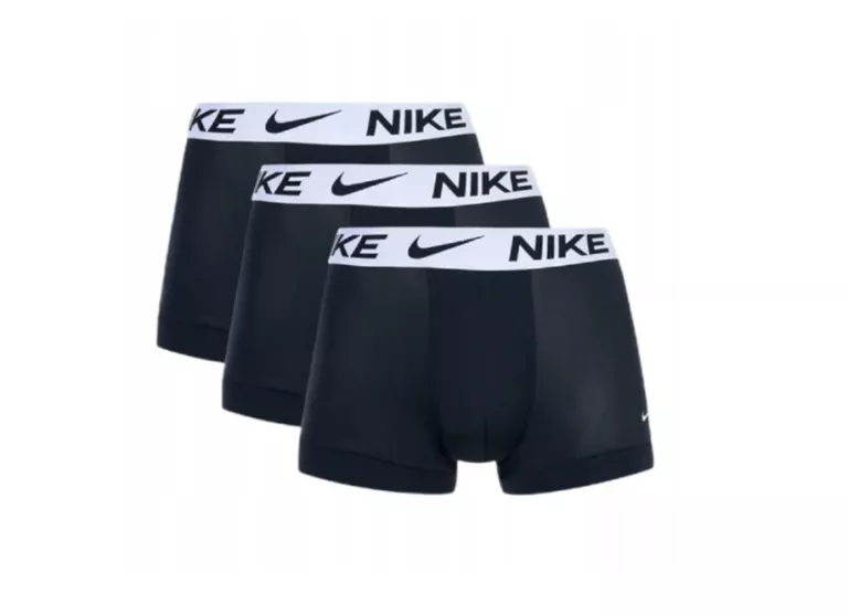 BOKSERKI MĘSKIE MAJTKI NIKE DRI-FIT TRUNK 3 PARY CZARNE ROZMIAR L