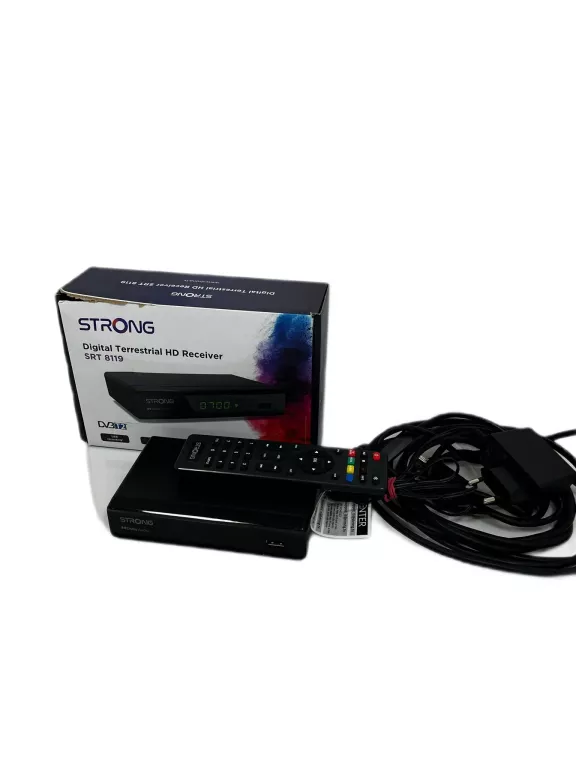 DEKODER TUNER DO NAZIEMNEJ TELEWIZJI DVB-T2 STRONG SRT 8119 HEVC H.265