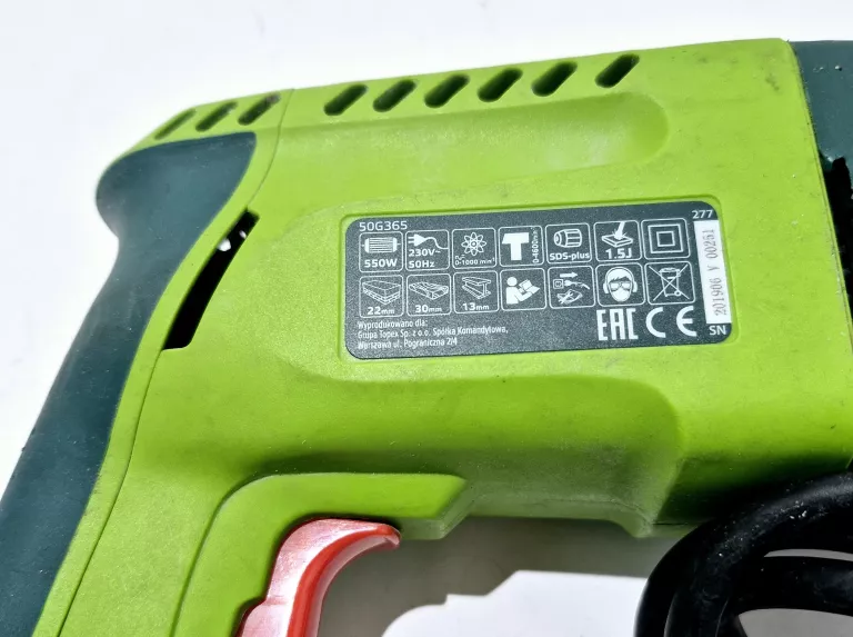 MŁOTOWIERTARKA VERTO SDS PLUS 550 W 50G365