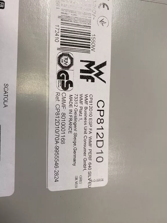 EKSPRES WMF PERFECTION 660 CP813D 1550W 15 BAR DOTYKOWY LCD IDEALNY!!!