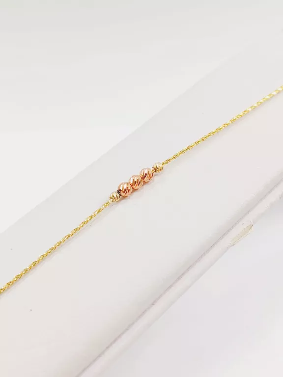 NIENOSZONA ZŁOTA BRANSOLETKA CELEBRYTKA P585 0.86G 19CM