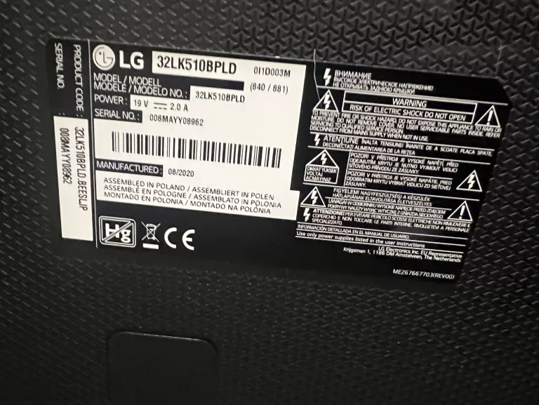 TELEWIZOR LG 32LK510BPLD 32 CALE