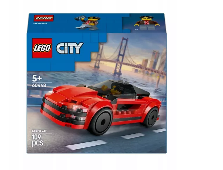 LEGO CITY 60448 CZERWONY SAMOCHÓD SPORTOWY KLOCKI