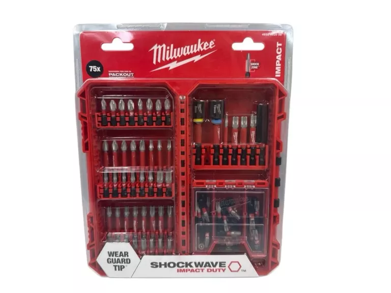 ZESTAW BITÓW UDAROWYCH KOŃCÓWEK DO WKRĘTARKI MILWAUKEE 4932492008 75SZT