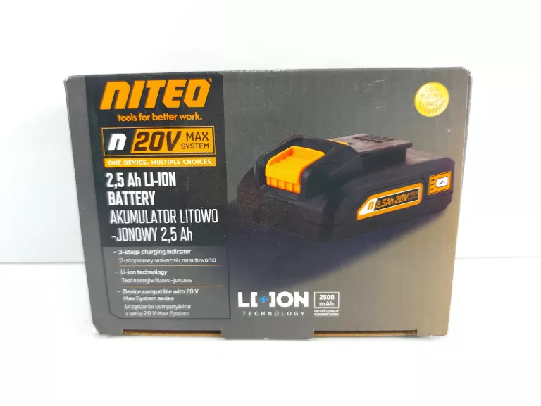 AKUMULATOR LI-ION NITEO TOOLS 20 V 2,5 AH
