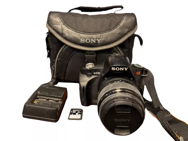 APARAT SONY DSLR-A230 KORPUS + OBIEKTYW + FUTERAŁ